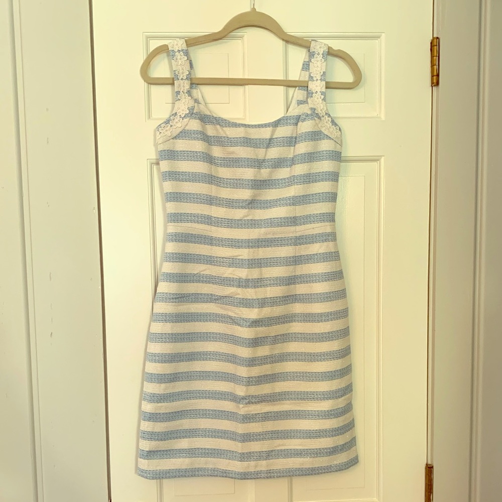 Lilly Pulitzer Blue and White Striped Dress